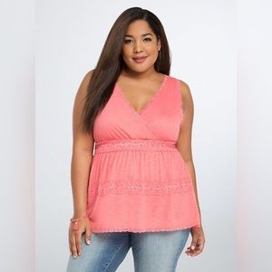 NWT: Torrid Tiered Lace Babydoll Tank